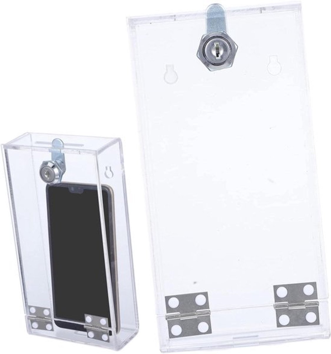 Kluis met Combinatieslot - Telefoon Kluisje - Zelfdiscipline Verbeteren - Met Kabeluitgang - 20 x 10 x 5 cm - Transparant