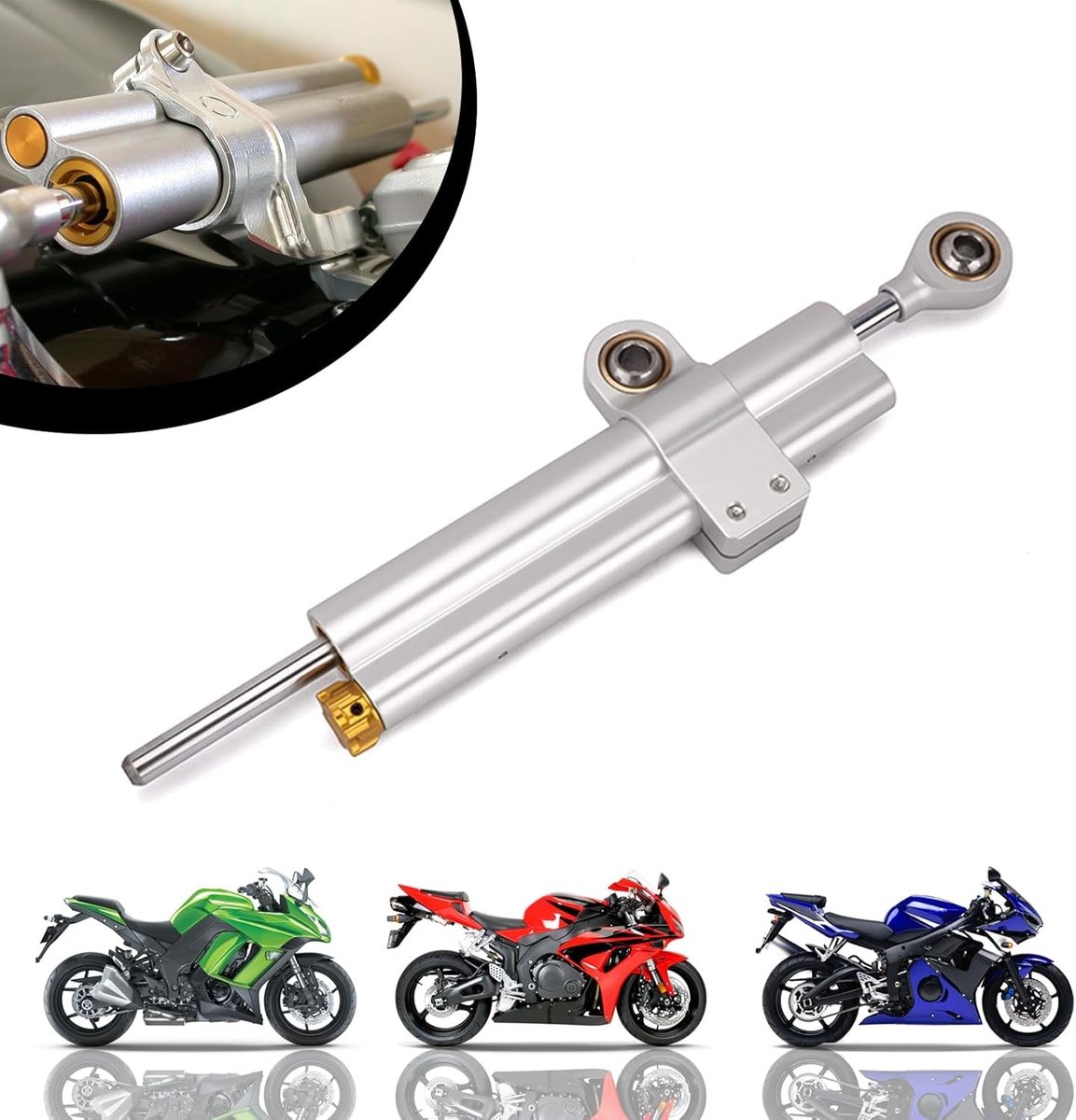 Verstelbare Motorfiets Stuurdemper Stabilizer voor Dirt Bikes en Sportmotoren - Verbeter Stabiliteit en Controle tijdens het Rijden