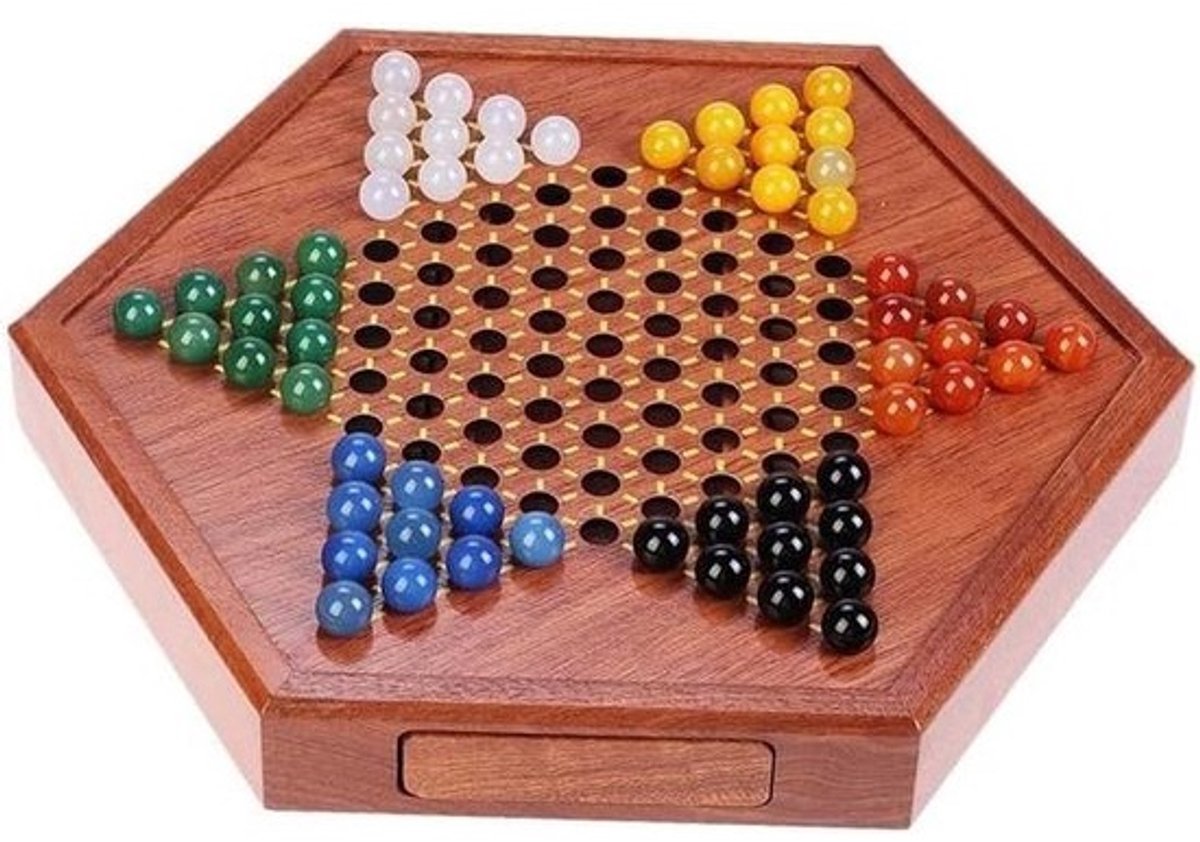 Houten Dambord Spel - Klassiek Bordspel - Familie Entertainment - Magnetisch Bord - 36cm - Bruin