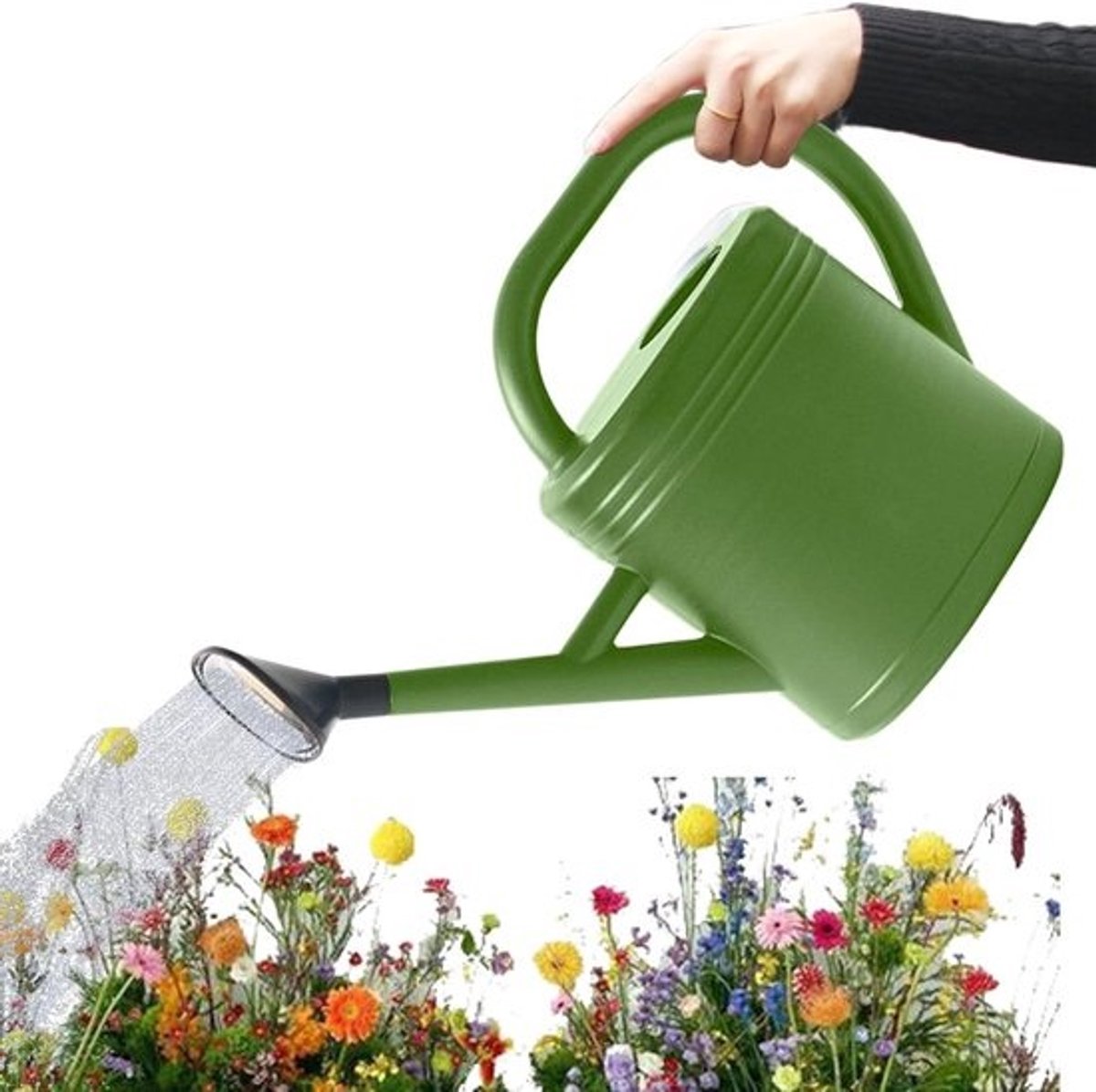 Draagbare Gieter - Plantengietpot Tuinslang - Planten Water Geven - Afneembare Lange Tuit - 3 Liter - Legergroen