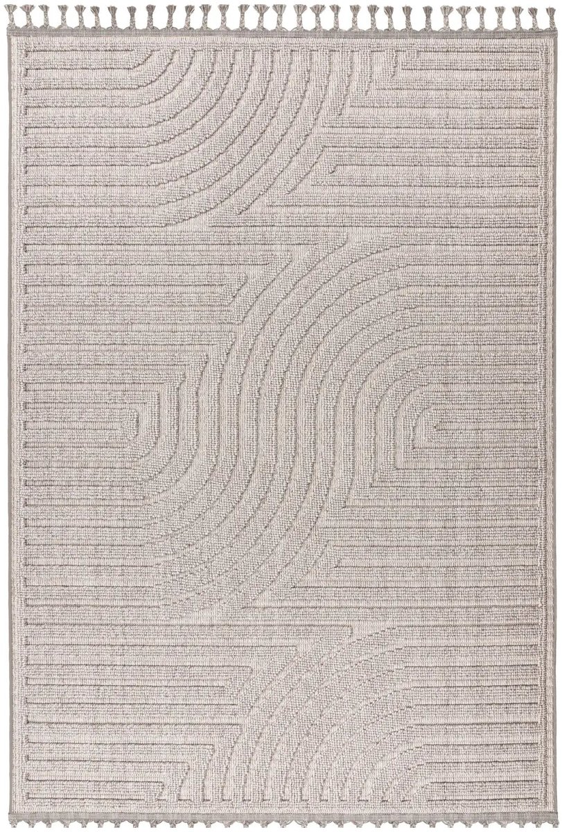 Dutch XXL Modern Vloerkleed | Tapijt | Luxor | Bogen | Zilver | 120x170 cm