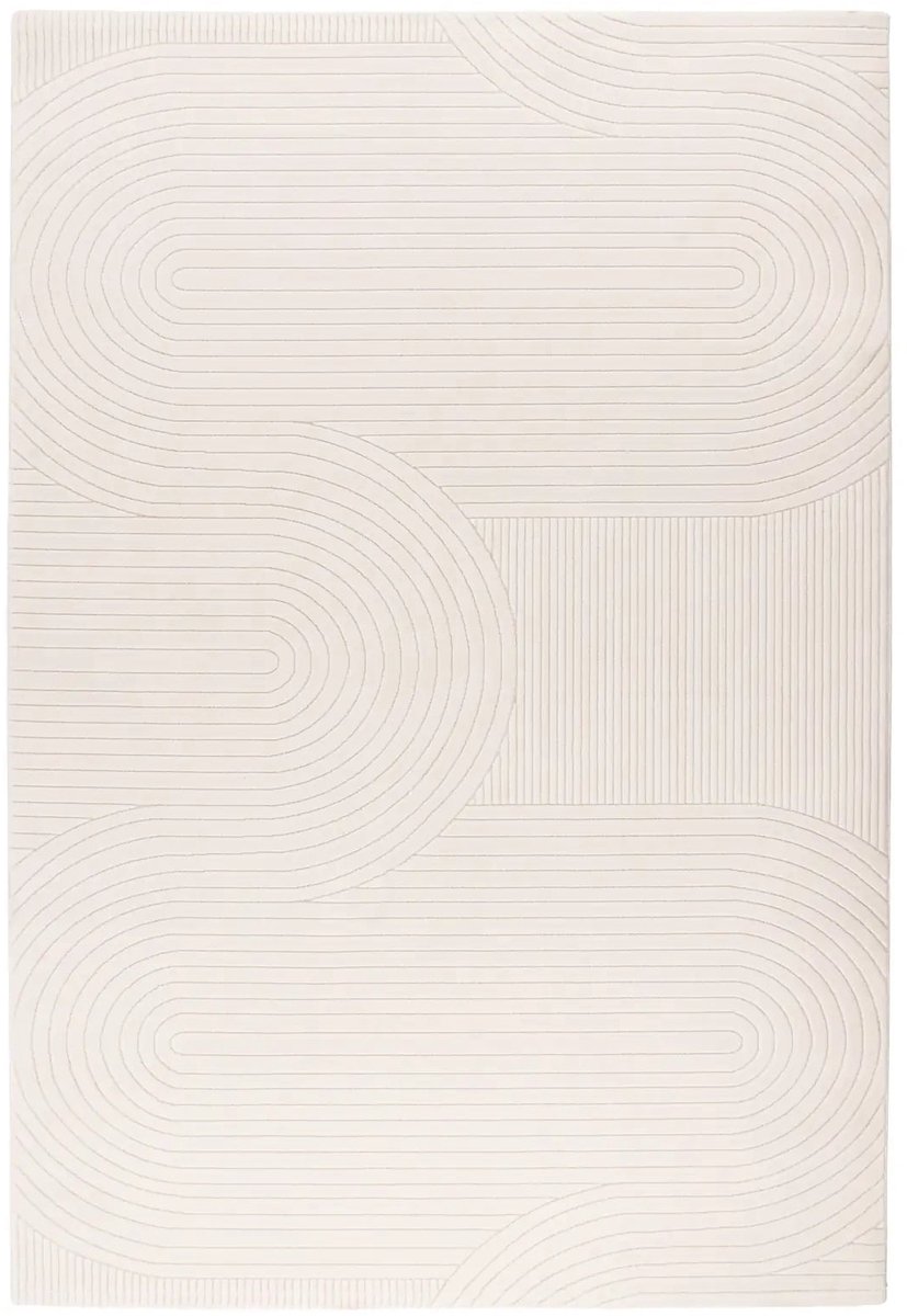 Dutch XXL Japandi Vloerkleed | Tapijt | Napoli | Stroken | Crème | 200x290 cm