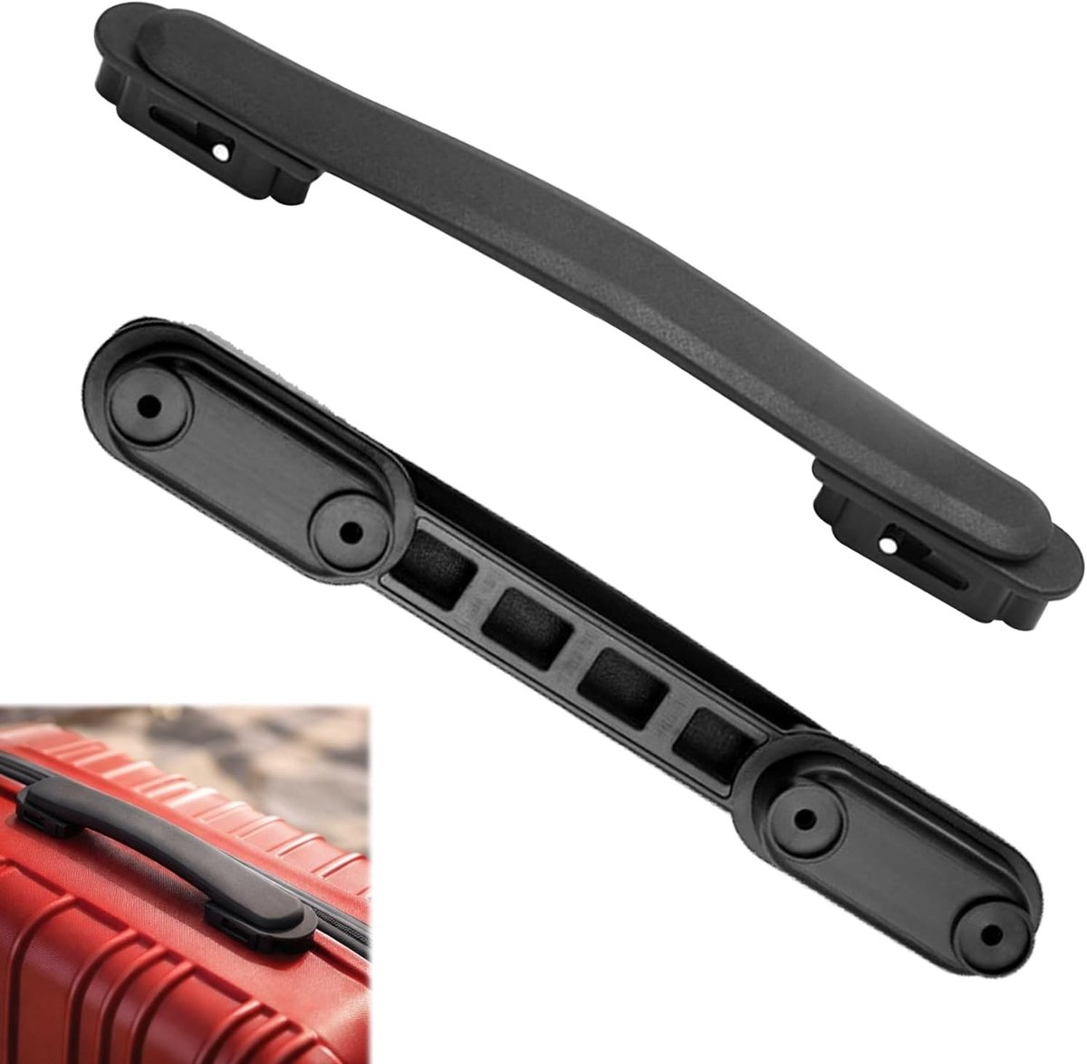 Ergonomische Vervanghandgreep voor Bagage, Stevige Draaggreep voor Trolleys, Antislip TPU Ontwerp, Professionele Reparatieaccessoires, Zwart, 23 cm, Reisaccessoires, Luggage Handle, Bagageonderdelen