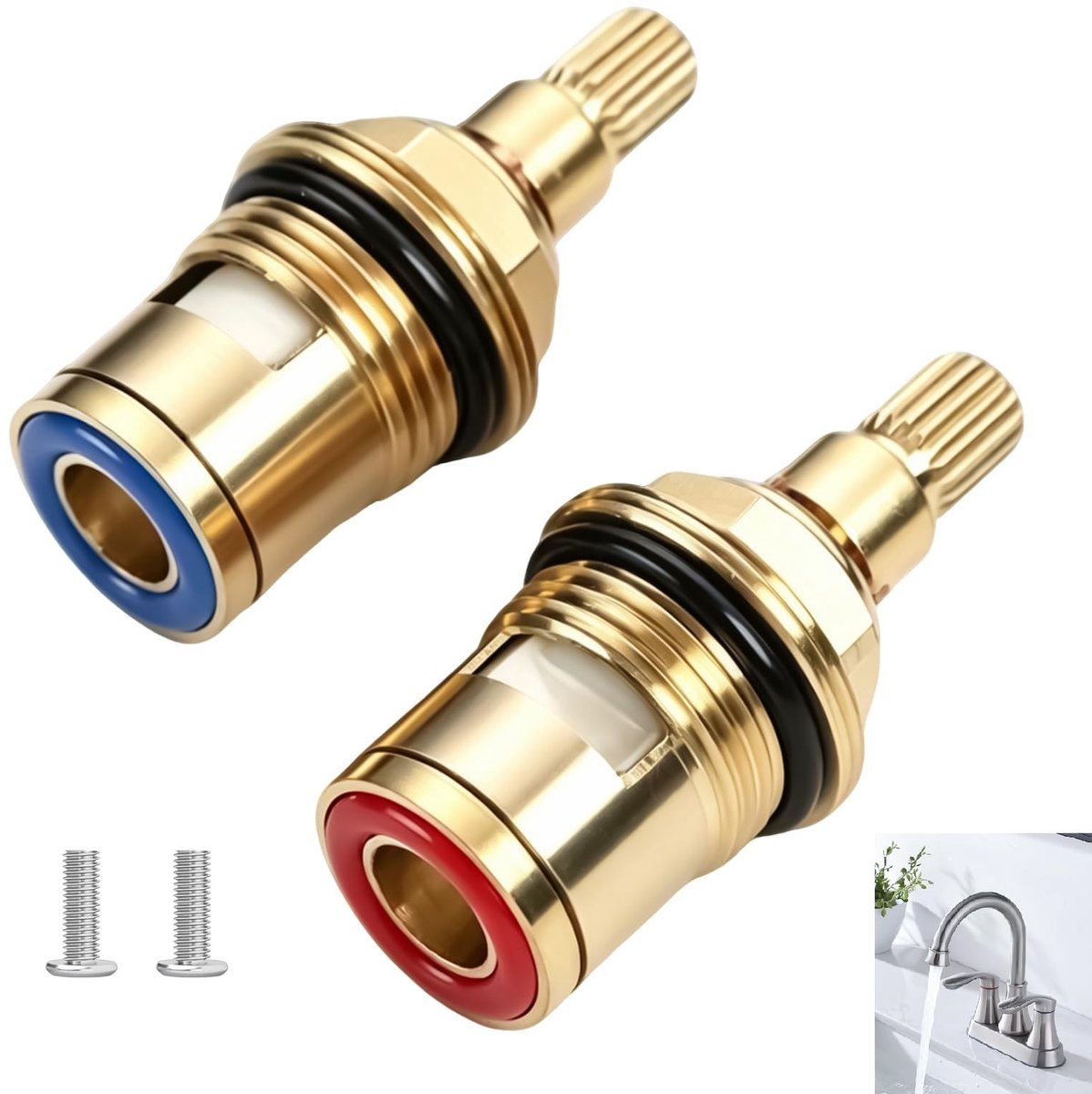 Set van 2 Keramische Schijfkoppen - Voor 1/2 Inch Kranen