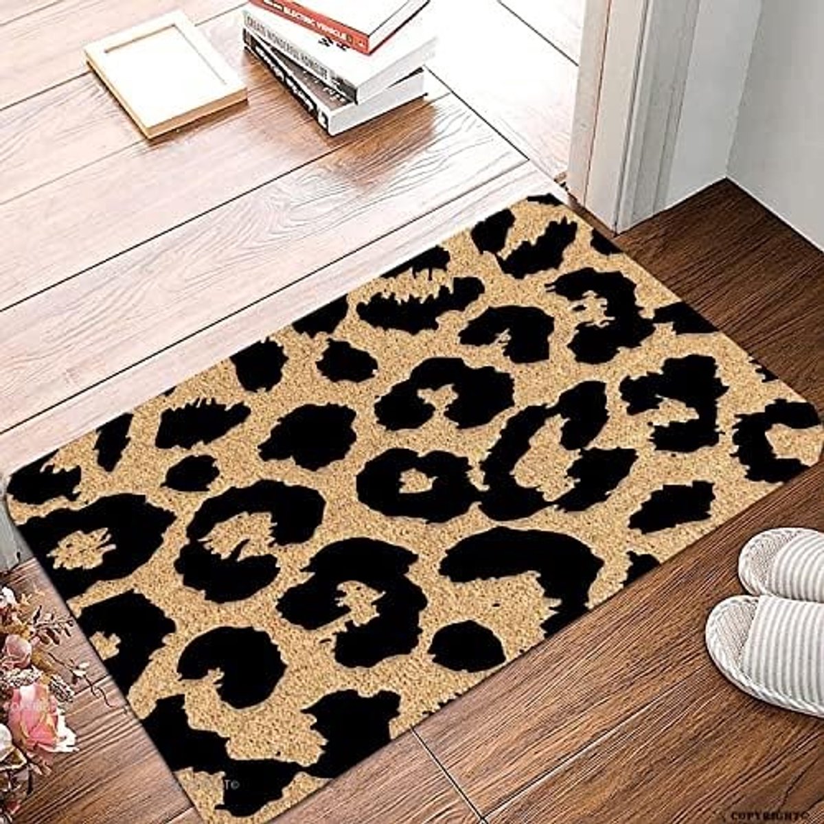 Buitendeurmat met luipaardprint - Antislip welkomstmat voor binnen en buiten