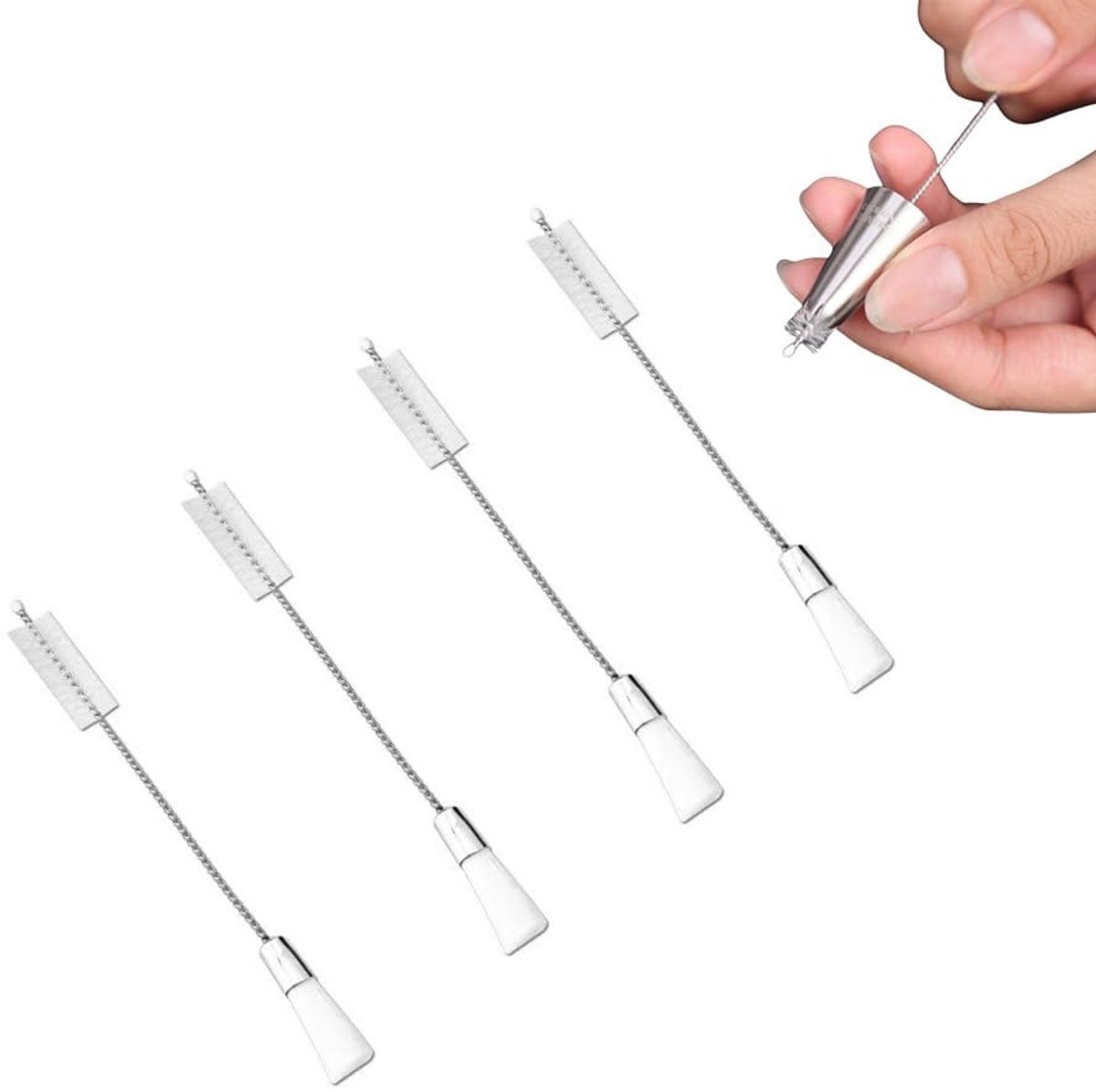 Piping Tip Cleaning Brush - 4 Pack Nylon Borstels