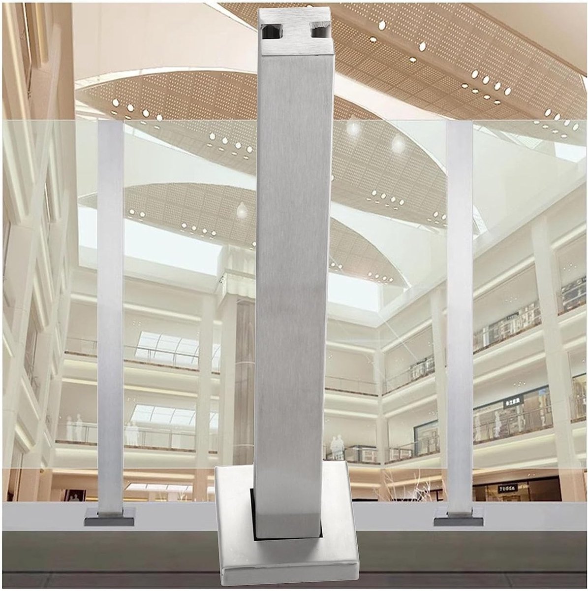Balustrade Post - Vloermontage - Hoogte 70 cm - Zilver