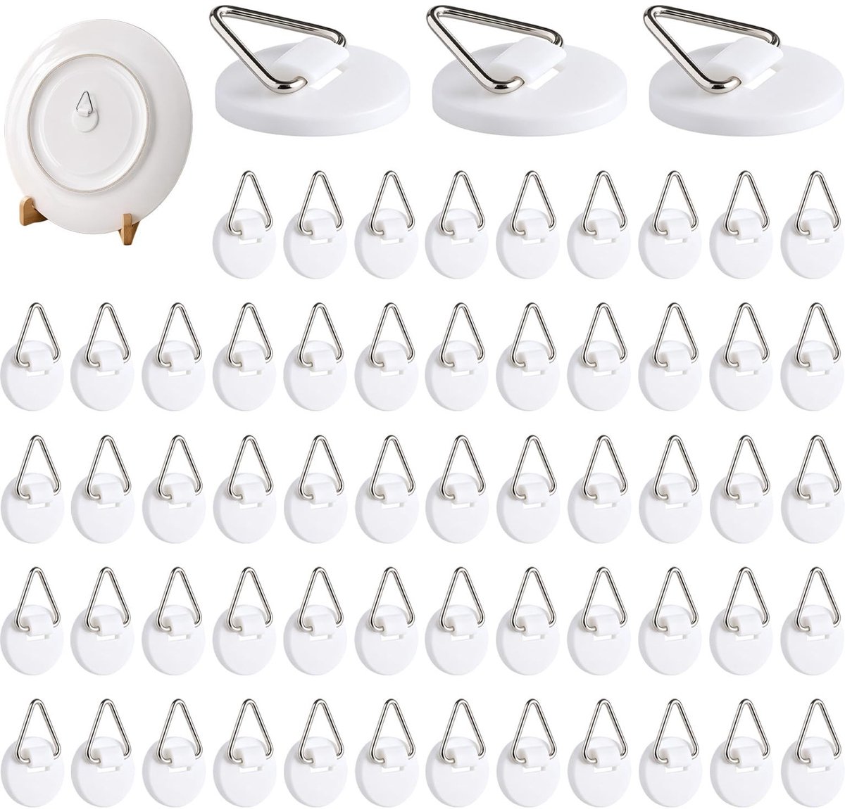 Set van 60 Zelfklevende Fotohangers - Geschikt voor Lijsten en Borden