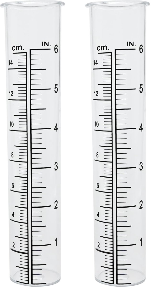 Vervangende Regenmeter Buis - 6 Inch Kunststof - 2 Stuks