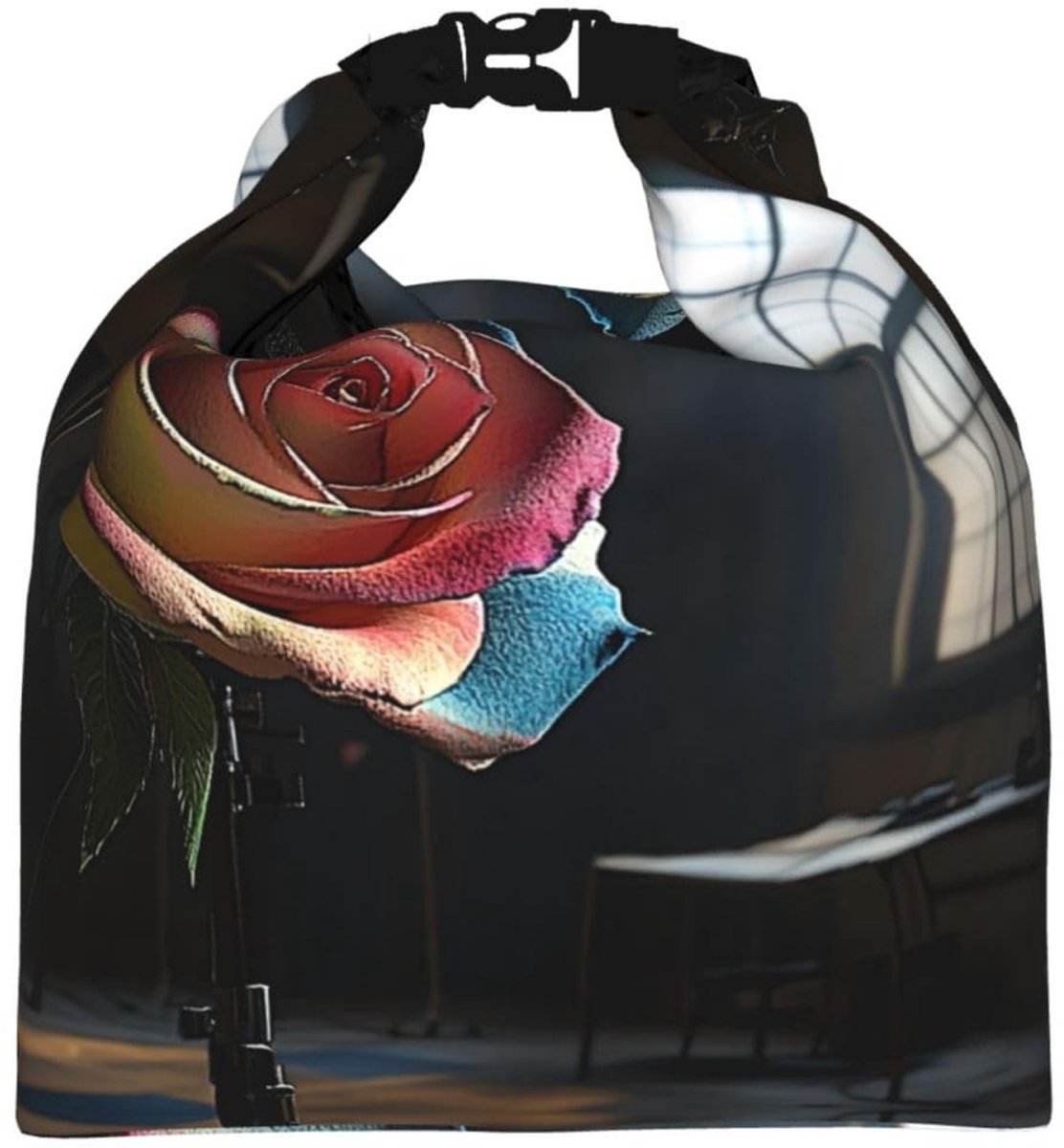 Geïsoleerde Lunch Bag met rozenprint - Verstelbaar en lekvrij