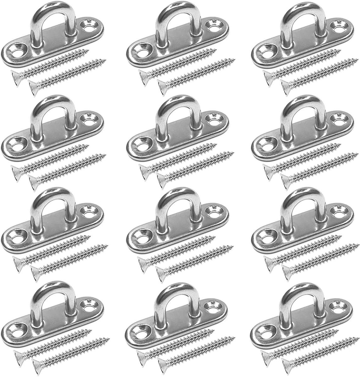 12 Stuks Plafondhaak met Schroeven - Marine Hardware