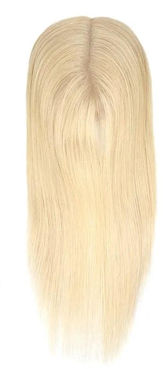 Clip-in Haartopper - 14 Inch, Blond, Mono en PU Basis