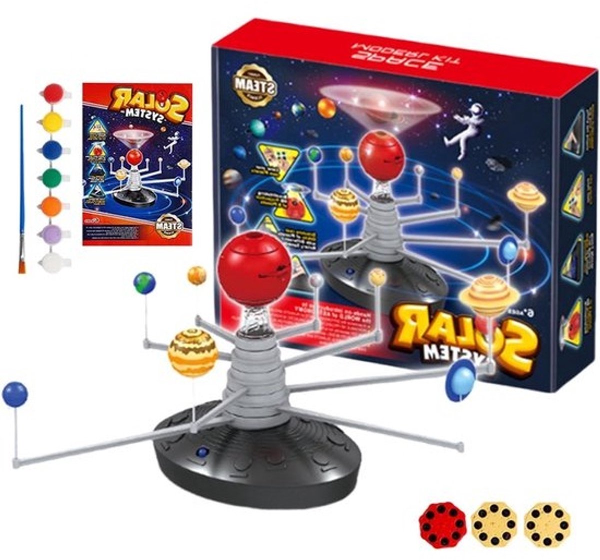 Zonnestelsel Projectbouwpakket - 3D Planeetmodel - Educatief Leren - LED Projectiesysteem - 32 x 40 cm - Niet gespecificeerd