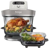 Ninja CRISPi PRO XL Glazen Airfryer met 7 kookfuncties - Airfryen, Bakken, Braden, Rijzen, Drogen. Max Crisp en Opnieuw krokant maken - 2.3 liter en 5.7 liter glazen schaal - PFAS vrij koken - Stone - AS101EULG