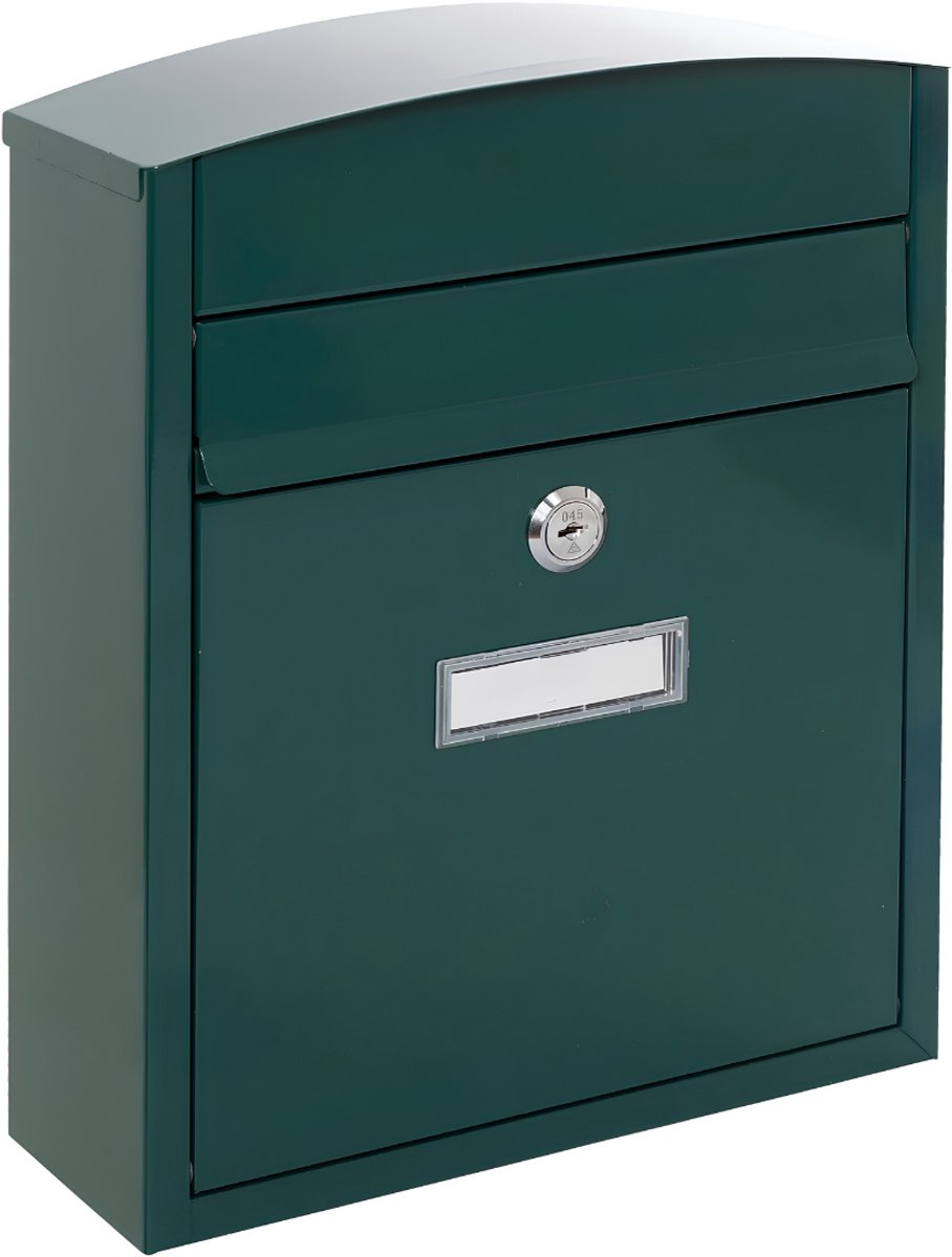 KIRA® Brievenbus - Brievenbus op Paal - Postvak - Maat S - Groen - 10cm x 24cm x 29cm