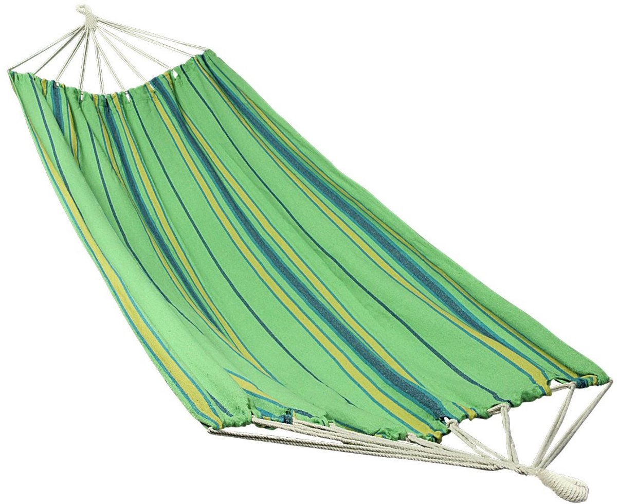 XL Hammock voor 1 Persoon - 100% Katoen - Groen
