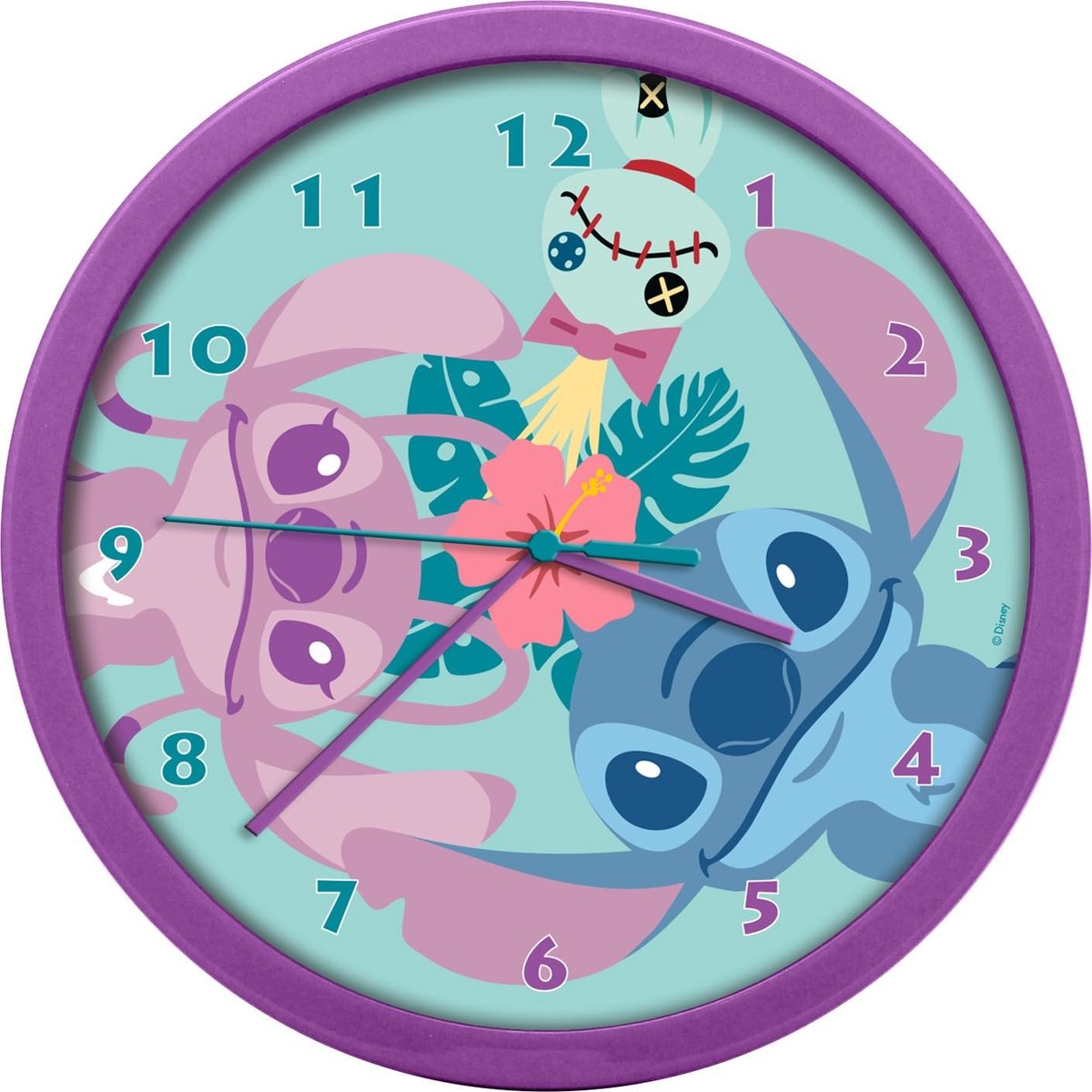 Wandklok met Stitch Design - 25 cm