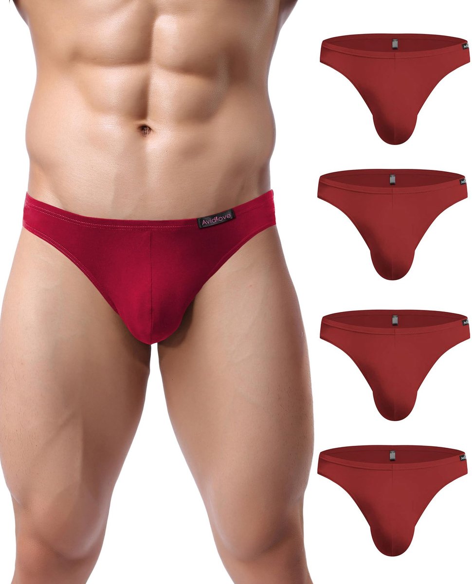 Ondergoed Set van 4 - Micro Modal - Rood