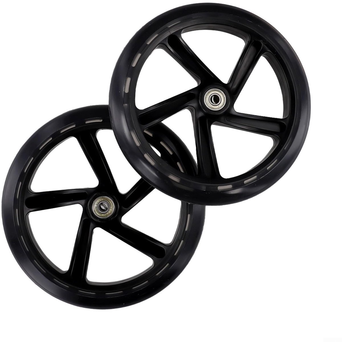 2 Stuks PU Wielen voor Scooters en Skates - 200mm Transparant