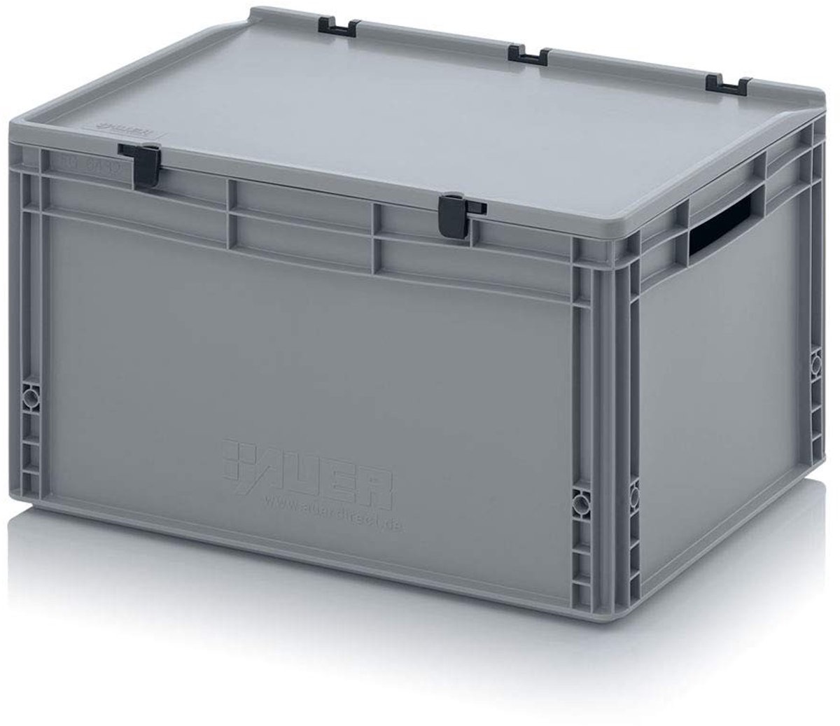 Eurobox met Hinge Lid - 60 x 40 x 33.5 cm - 66 Liter - Grijs