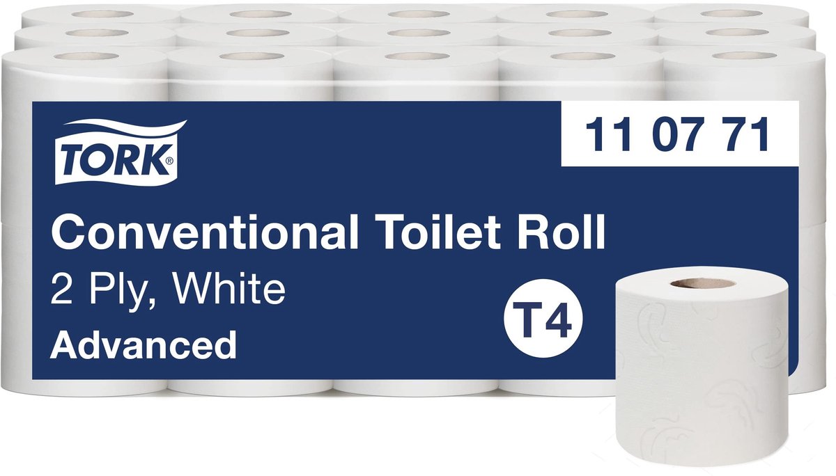 2-Ply Toiletpapier T4 - 400 Vellen per Rol, 30 Rollen