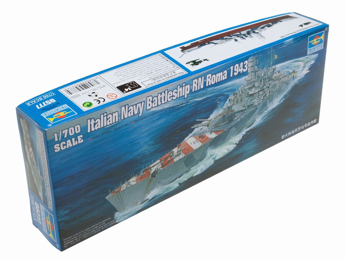Modelbouwset Italiaanse Marine Slagschip RN Roma - 1:700