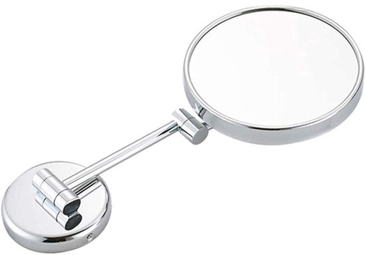 Cosmetische Spiegel - Make-up Spiegel IJdelheid Spiegel - Dagelijkse Verzorging - 360 Graden Draaibaar - 20x20cm - Zilver