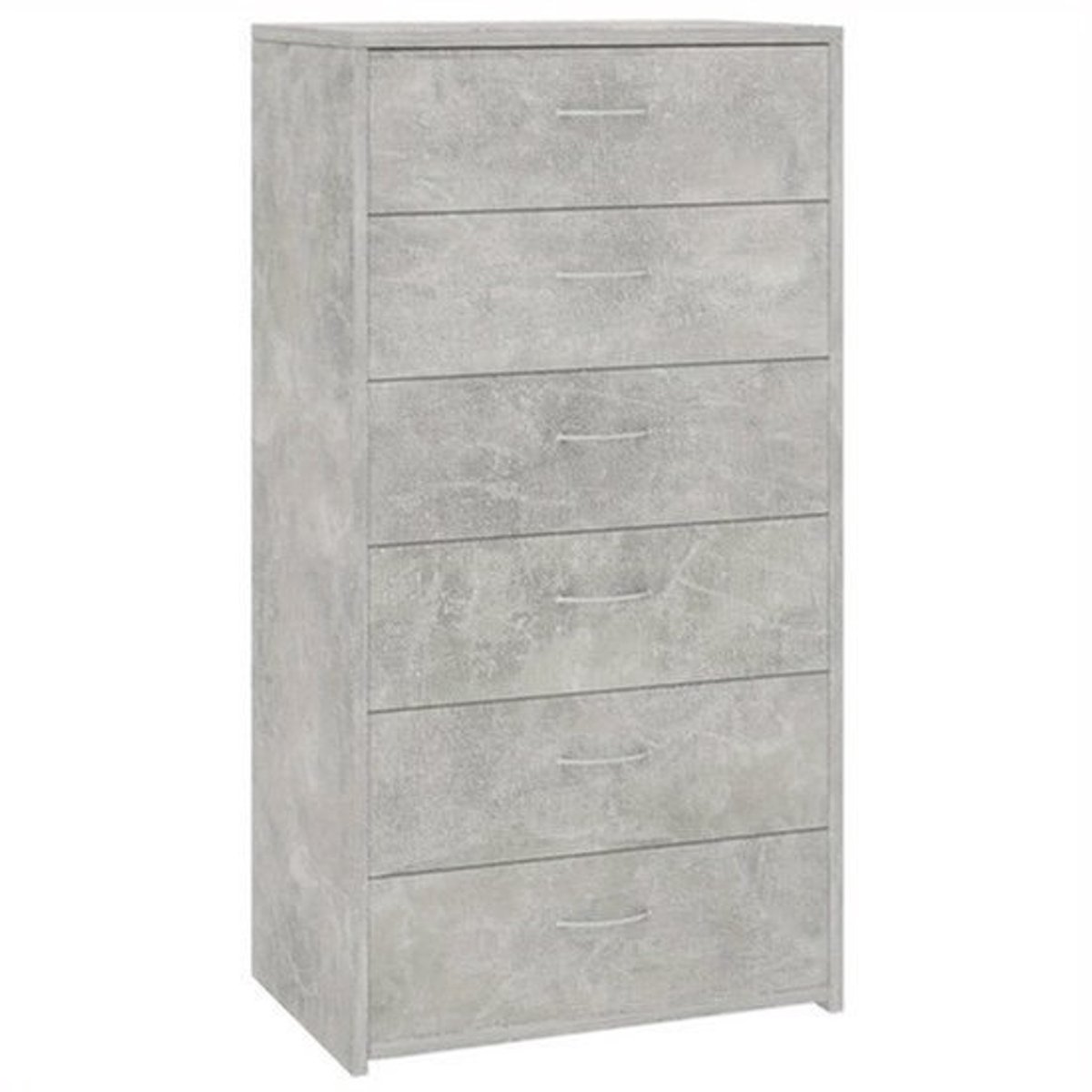 Sideboard – Dressoir – Opbergkast – Kast – Ladenkast – Betonlook – 6 Lades – Compact 50x34x96 cm – Duurzaam Engineered Wood