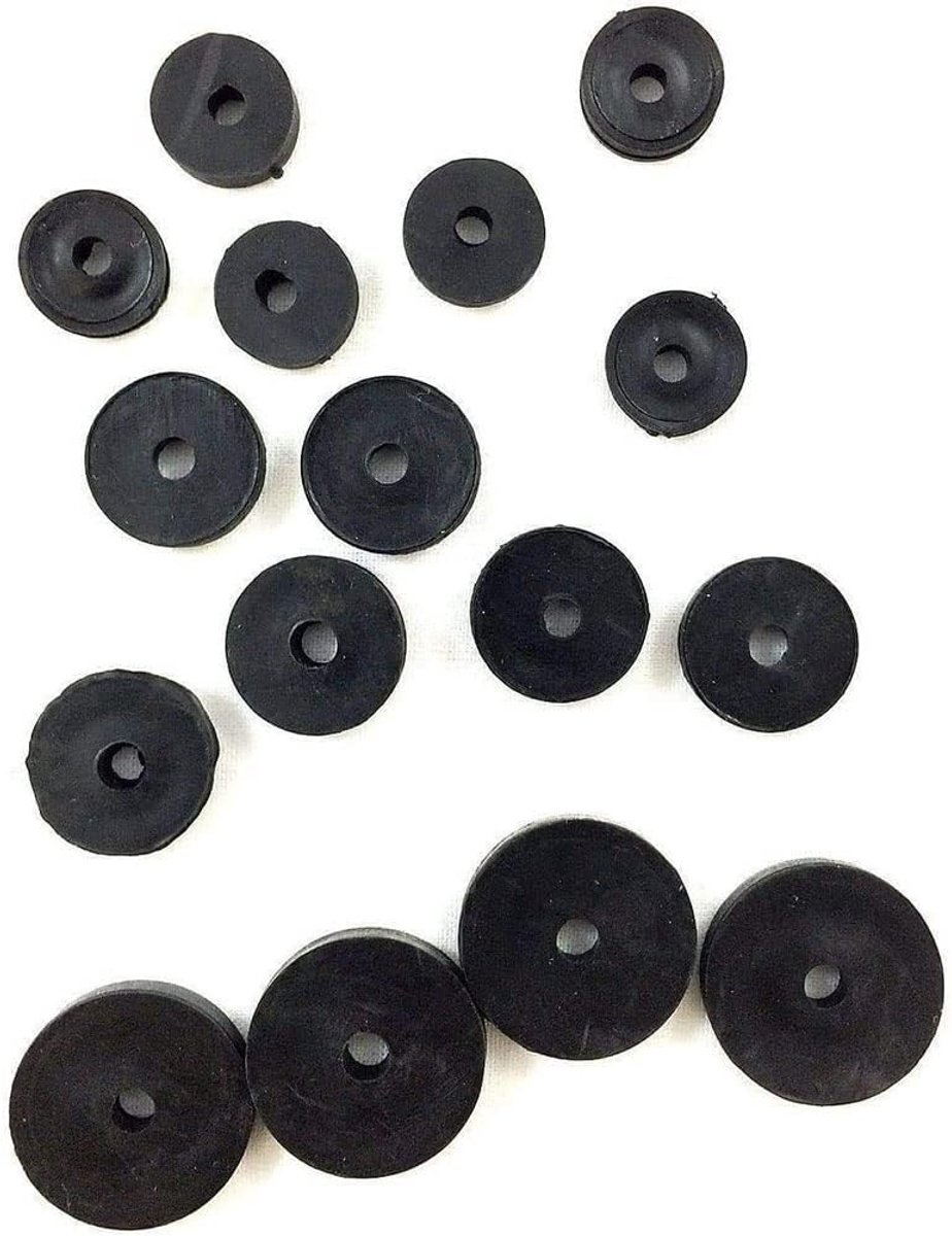 Set van 13 platte rubberen ringen voor 3/8, 1/2 en 3/4 inch kranen voor wastafel en badkuip, waterdicht en duurzaam