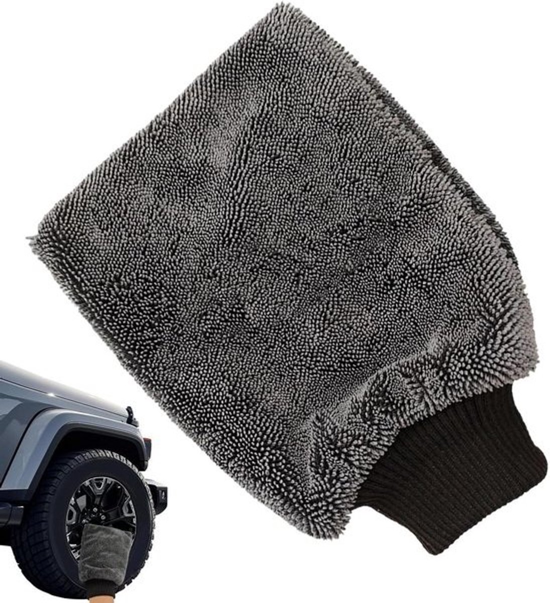 Microfiber Washandschoen - Auto Reinigingshandschoen - Voertuig Reinigen - Absorberende Vezels - 23.5 x 17.5 cm - Blauw