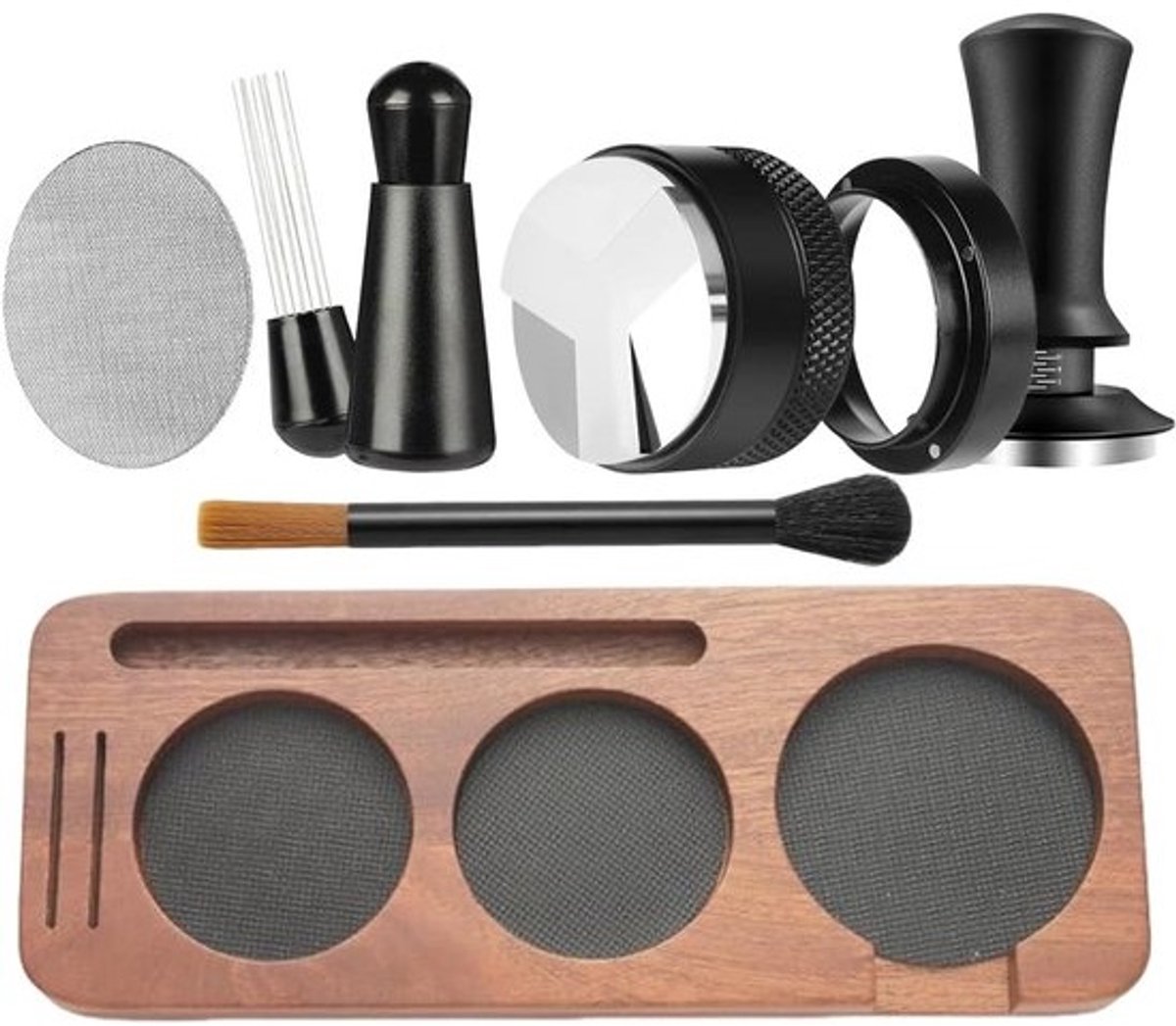 Espresso Tamperset - Koffie Stamper - Espresso Bereiden - 58 mm Dekking - 7 Delig - Niet gespecificeerd