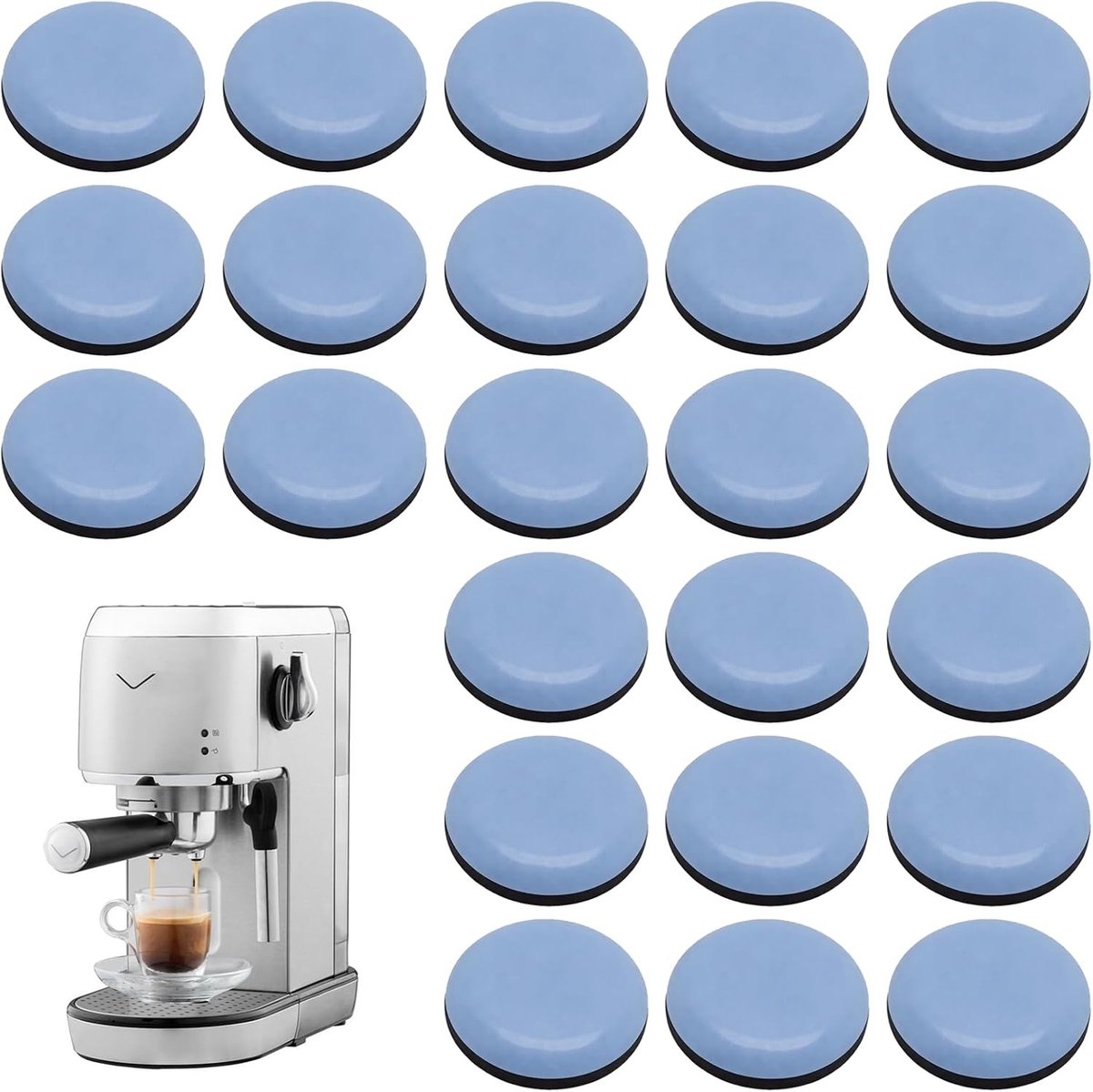 24 Stuks Keukenapparaat Glijders, Onzichtbare Rollen voor Keukenapparaten, Zelfklevende Glijdplaten voor Koffiemachine, Airfryer en Broodmachine