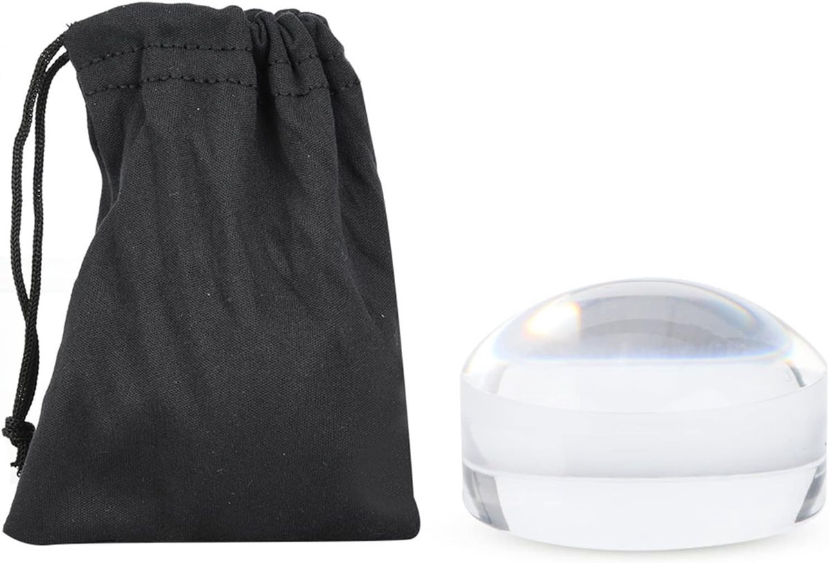 Vergrootglas met Acryldome, Papercweight en Ronde Spiegel voor Lezen, Ideaal voor Kinderen en Senioren met Slecht Zicht en Kleine Lettertjes
