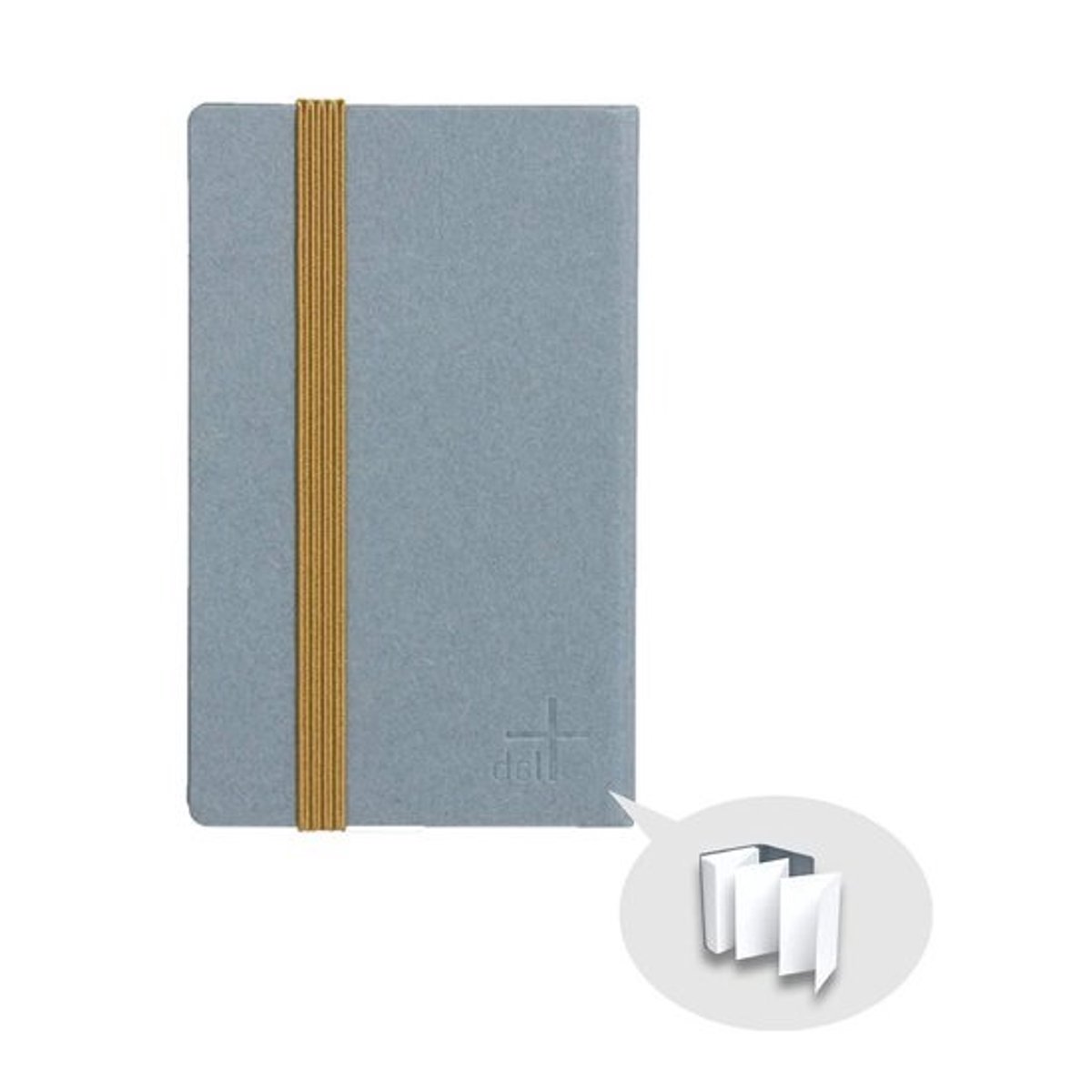 Accordeon Memo Pad - Vouwblok Notitieboek - Notities Organiseren - Geperforeerde Vellen - 48 Vellen - Grijs
