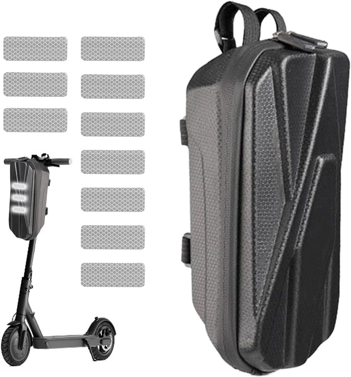 Grote Waterdichte Scooter Tas met Reflecterende Band, Geschikt voor Elektrische Scooter en Fiets, Capaciteit 2/3L