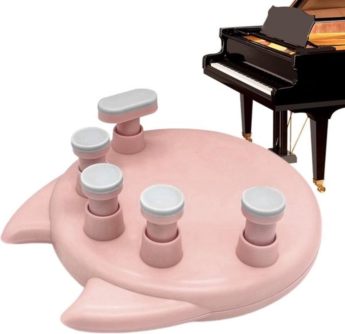 Hand Exerciser - Vinger Trainer - Muziek Oefenen - Instelbare Hoogte - 16.99 x 16.99 cm - Roze