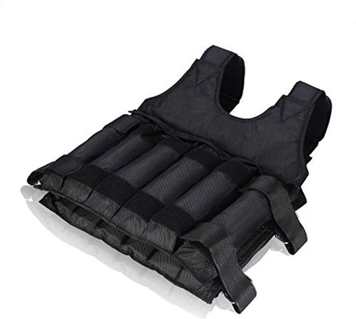 1 Gewogen vest, 50 kg belastbaar, verstelbare fitnessvesten, sporttraining, gewogen jas, krachttrainingsvest voor training en joggen