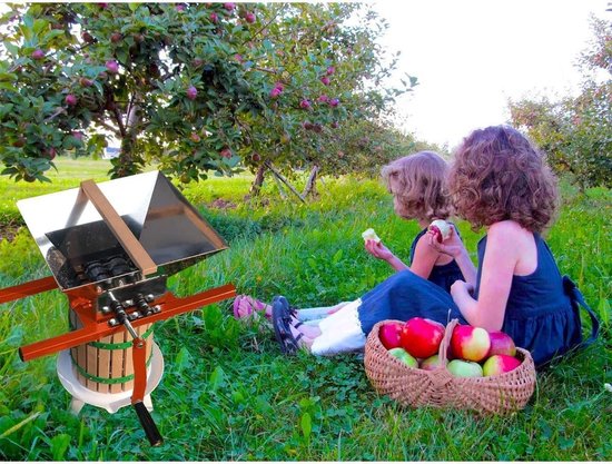 RVS Fruitpers en Maïsvermaler van 7L - Appel- en Druivenmolen met Handmatige Kurbel voor Wijnproductie en Fruitverwerking — afbeelding 4