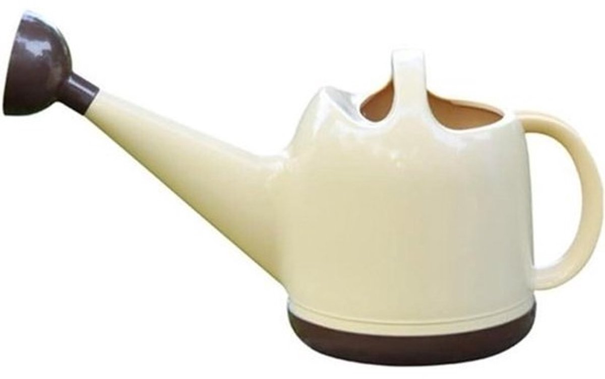 Gietijzeren Bloem - Waterplanten Bak - Planten Verzorgen - Onbreekbaar PP Plastic - 4 Liter Inhoud - Beige