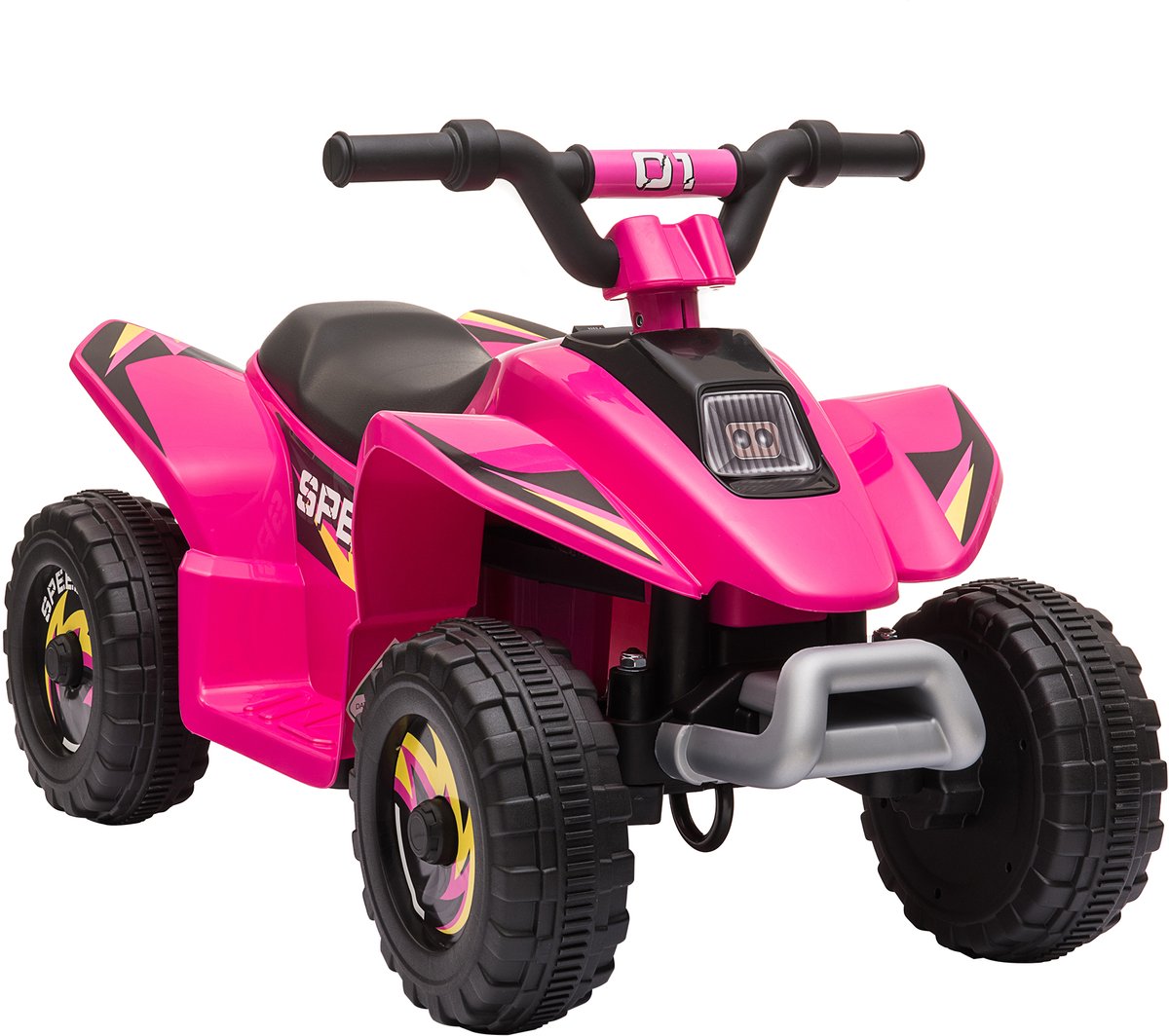 Elektrische Quad voor Kinderen 6V Groen – Elektrisch Voertuig met Achteruitversnelling, Verlichting, Automatische Rem, Gaspedaal, Geschikt vanaf 18-36 Maanden, voor Jongens en Meisjes, 72 x 40 x 45,5 cm, roze