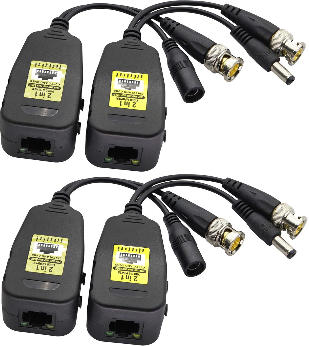 Passive Video RJ45 naar BNC Transceiver - Beveiliging
