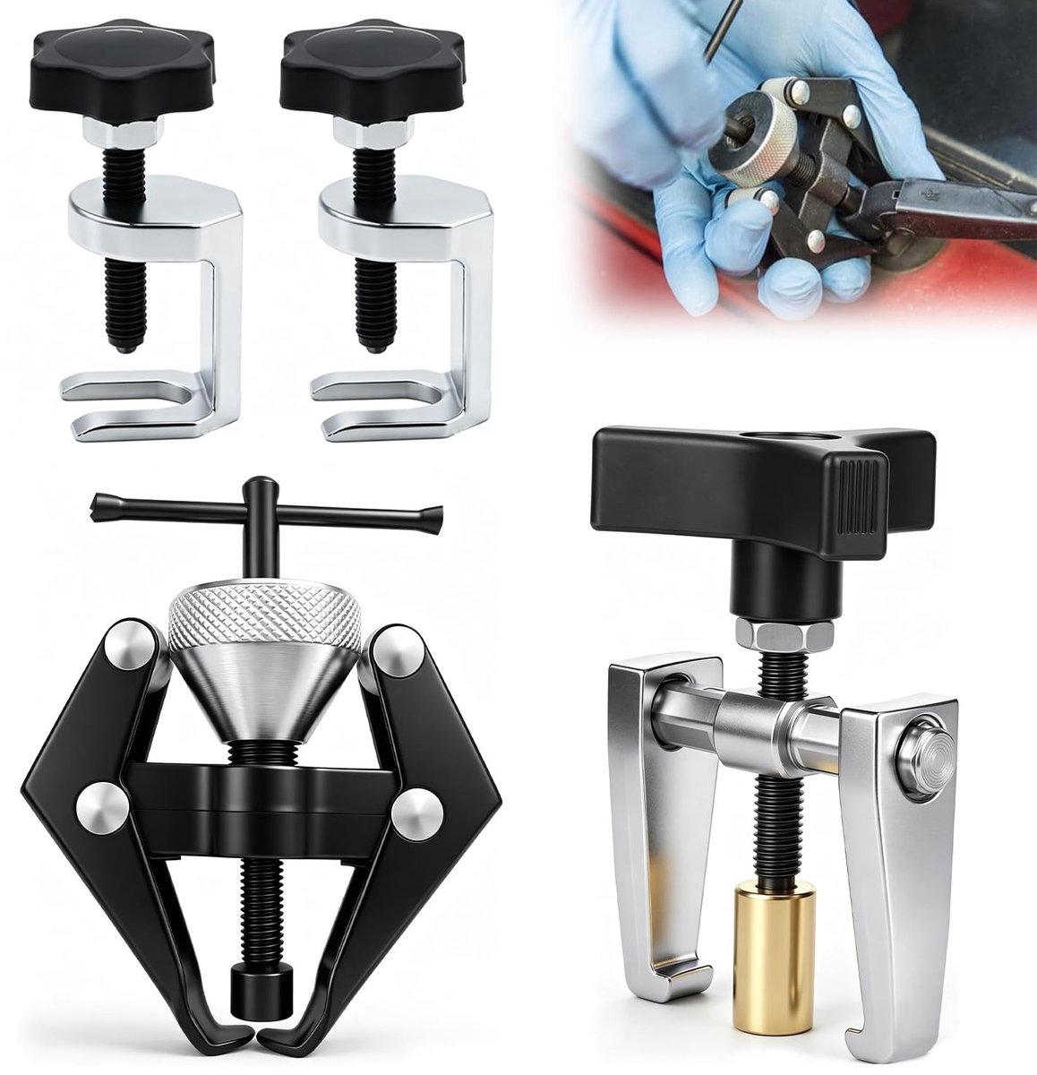 Set van 4 ruitenwisserarm trekkers - Geschikt voor auto-reparatie, maximaal openen 40 mm