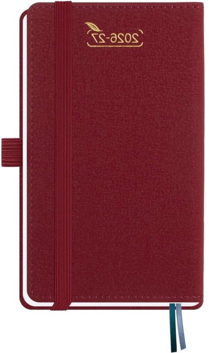 Zakagenda 18 Maanden - Weekplanner A6 - Afspraken Plannen - PU-leren Hardcover - A6 15.5 x 9 cm - Bourgondië