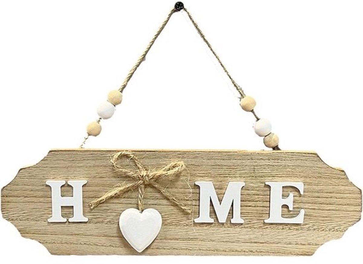 Welkomstbord Huis - Decoratie Voordeur - Gastvrijheid Tonen - Dubbelzijdig Design - 25.8 x 0.8 x 8 cm - Grijs