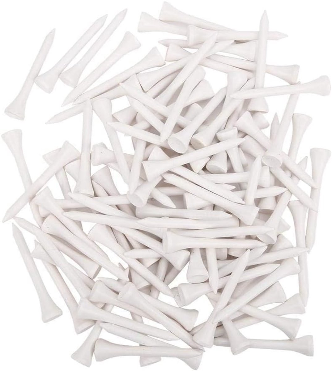 Hoge kwaliteit golf tees voor training en oefening, 54mm, ideaal voor golfers, wit, 100 stuks