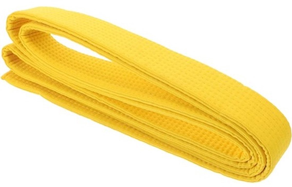 Karate Riem - Taekwondo Riem Boksen Riem - Vechtsport Training - Krimpt Niet Vervaagt Niet - 240 cm - Geel