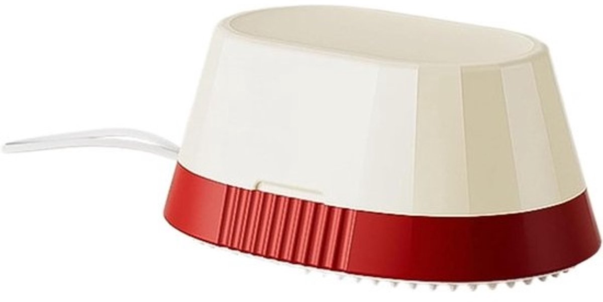 Pluisroller Herbruikbaar - Kledingroller Lijmroller - Huisdierhaar Verwijderen - Wasbaar Duurzaam Ontwerp - Draagbaar Formaat - Crèmewit en Rood