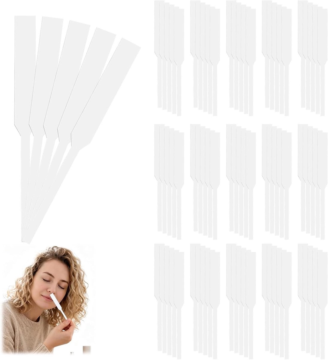 400 Stuks Witte Geurtesters - Aromatherapie Teststrips van 13 cm voor Essentiële Oliën en Geurtesten