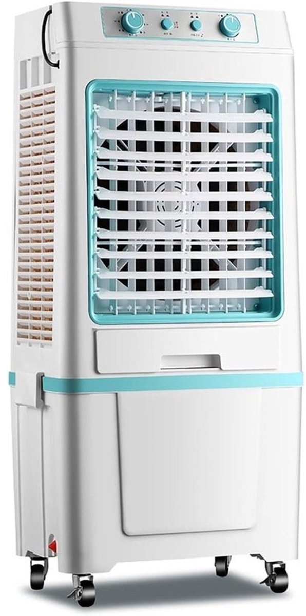 Verdampingsluchtkoeler - Draagbare Koeler - Ruimte Koelen - Grote Watertank - 40 Liter - Wit