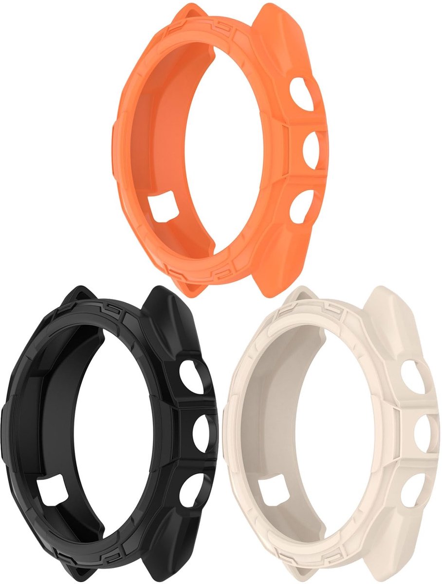 TPU Beschermhoes voor Garmin Approach S70 - Zwart/Oranje/Starlight